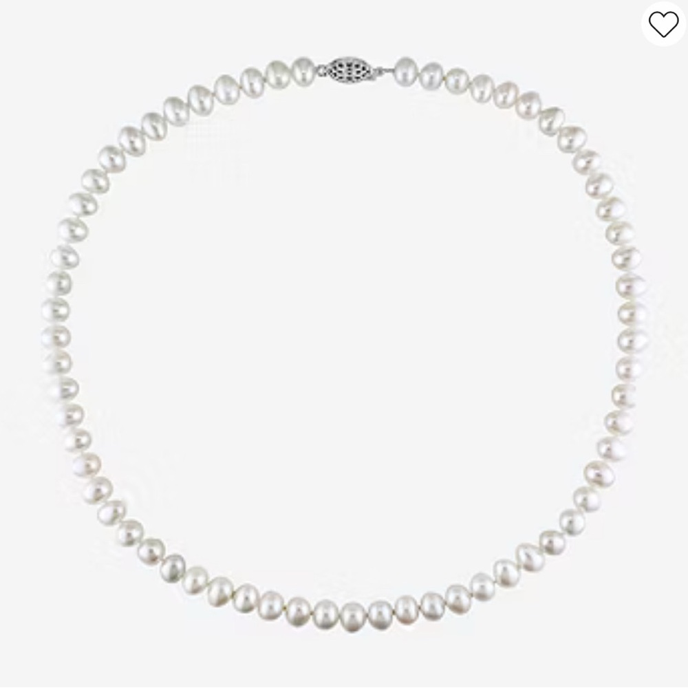 Elegant White Pearl Necklace